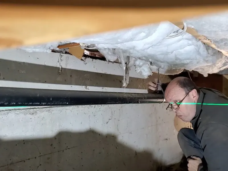 Crawl space drain pipe and cleanout access for Plumber in South Pottstown, PA | Pottstown Plumbing Pros in South Pottstown, PA