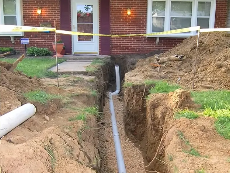 Residential plumbing repair detail for Sewer Line Replacement in Pottstown, PA in Pottstown, PA on this page detail